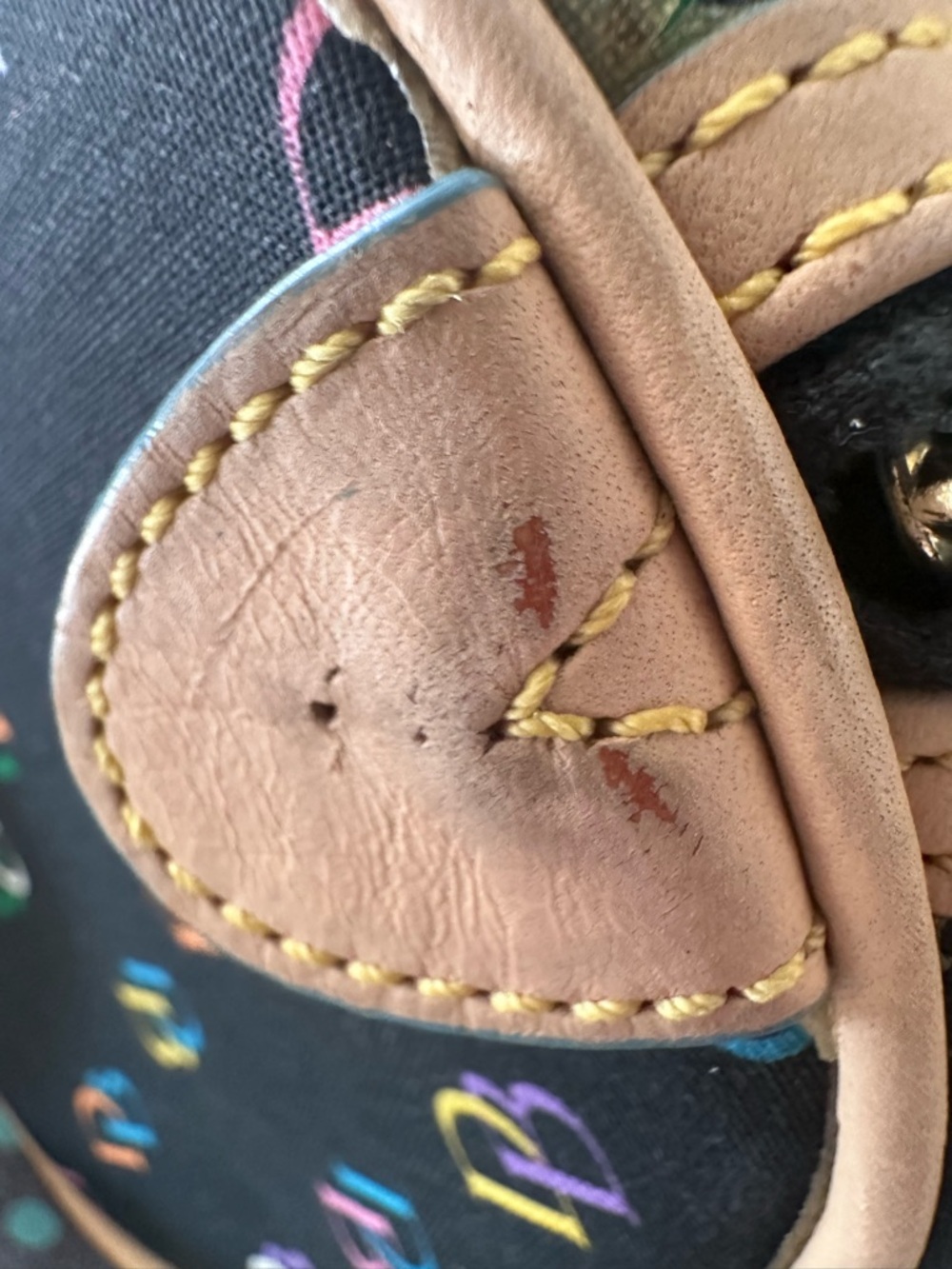 Dooney & Bourke Y2K Black Multicolor DB Logo Barrel Shoulder Bag - Picture 6 of 12